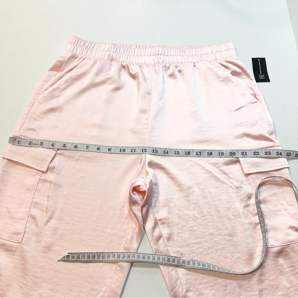 INC Pink Satin Jogger Pants Cargo Pockets, New w/ Tags, Size XL - Picture 12 of 15